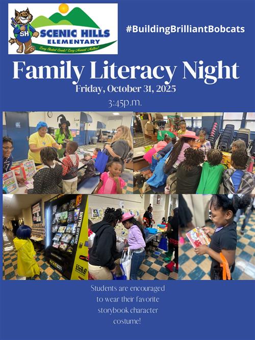 Family Literacy Night will be held on October 31, 2025 at 3:45 p.m. 